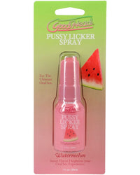 GoodHead Pussy Licker Spray Watermelon 1oz bottle showcasing a sophisticated design, perfect for a decadent flavoured oral spray experience.