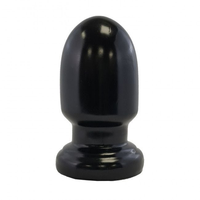 Luxury Prowler RED Thud 5 Black butt plug showcasing its bulbous shape and flared base for safe use.