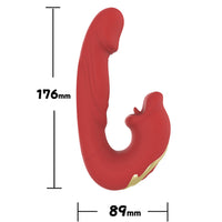 Red lip and tongue G-spot vibrator.