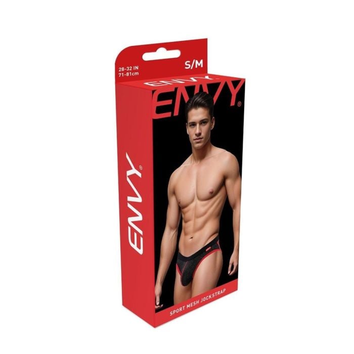 Open-back design of Envy Sport Mesh Jock-Black, delivering support and freedom of movement. A must-have luxury mesh jock for stylish underwear collection.
