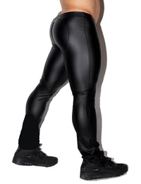 Scandals Men's Open Crotch Black Wet Look Trousers Bondage & Fetishwear - Wet-Look Scandals Lingerie