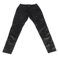 Scandals Men's Open Crotch Black Wet Look Trousers Bondage & Fetishwear - Wet-Look Scandals Lingerie