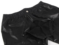 Scandals Men's Open Crotch Black Wet Look Trousers Bondage & Fetishwear - Wet-Look Scandals Lingerie