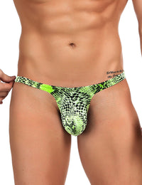 Alluring Sexy Animal Print Men's Thong by Scandals, perfect for a daring and stylish wardrobe.