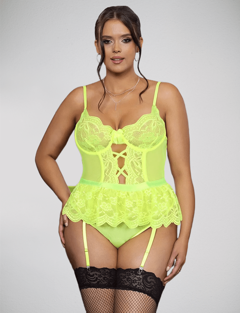 Scandals Green Lace Body Lingerie Sets Scandals Lingerie