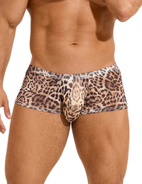 High-quality sexy mesh leopard print boxer for men, combining wild fashion and comfort by Scandals.
