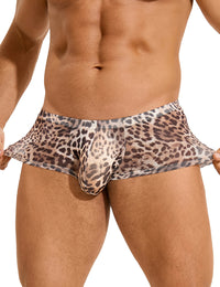 Sophisticated leopard print boxer for men by Scandals, ideal for those who appreciate luxury and bold style.