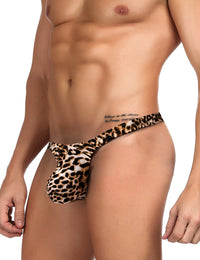 Luxurious Sexy Animal Print Men's Thong by Scandals, perfect for adding allure to your lingerie collection.