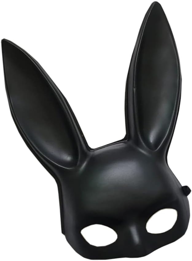 Plastic Bunny Mask Rabbit Masquerade Mask Bunny Ear Half Mask Party Ball Mask Cosplay Accessory for Easter Halloween