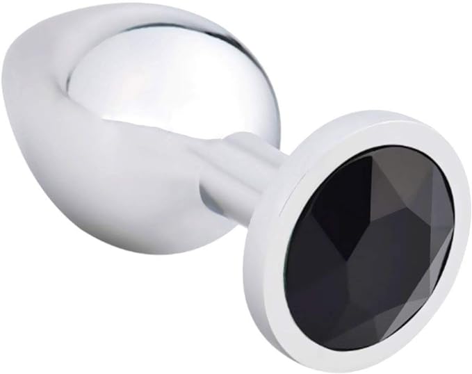 Scandals Metal Butt Plug with Crystal - Temperature Responsive Aluminium Plug