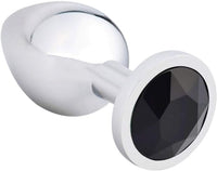 Scandals Metal Butt Plug with Crystal - Temperature Responsive Aluminium Plug