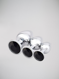 Scandals Metal Butt Plug with Crystal - Temperature Responsive Aluminium Plug