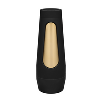 a black and gold item is shown on a white background