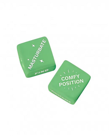 two green square coasters with words on them