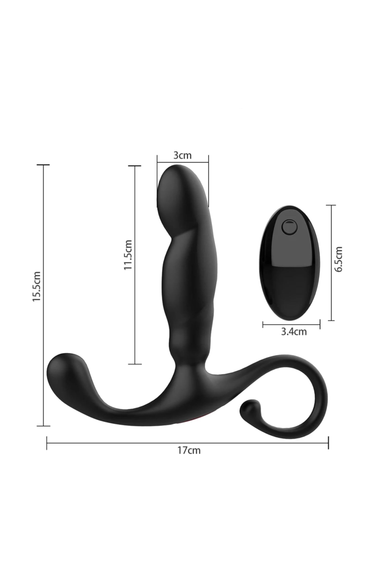 Prostate Pro-RED 10 Function Remote Controlled Prostate Massager with remote control, a sophisticated remote controlled prostate massager designed for optimal stimulation and pleasure.