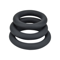 Thick Stretchy Silicone Cock Ring Set 3pc Loving Joy