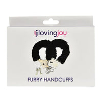 Loving Joy Furry Handcuffs Black Wrist Cuffs Loving Joy (1on1)
