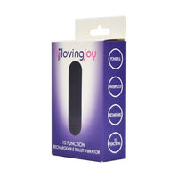 Loving Joy 10 Function Rechargeable Bullet Vibrator Black Bullets & Mini Vibes Loving Joy (1on1)