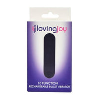 Loving Joy 10 Function Rechargeable Bullet Vibrator Black Bullets & Mini Vibes Loving Joy (1on1)