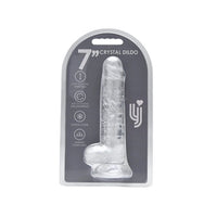 Loving Joy 7-inch Crystal Dildo packaging, featuring a luxurious clear jelly dong, ideal for indulgent experiences.
