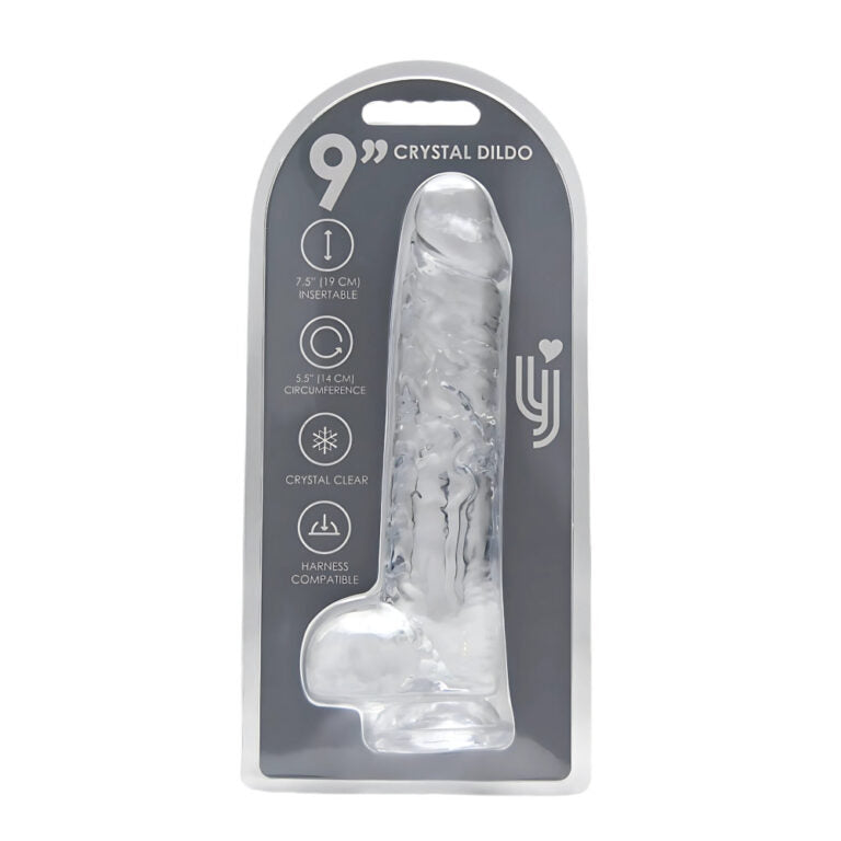 Loving Joy Crystal Clear Realistic Jelly Dong, exemplifying luxury with its meticulous design for those seeking the finest in adult play with a clear jelly dong.