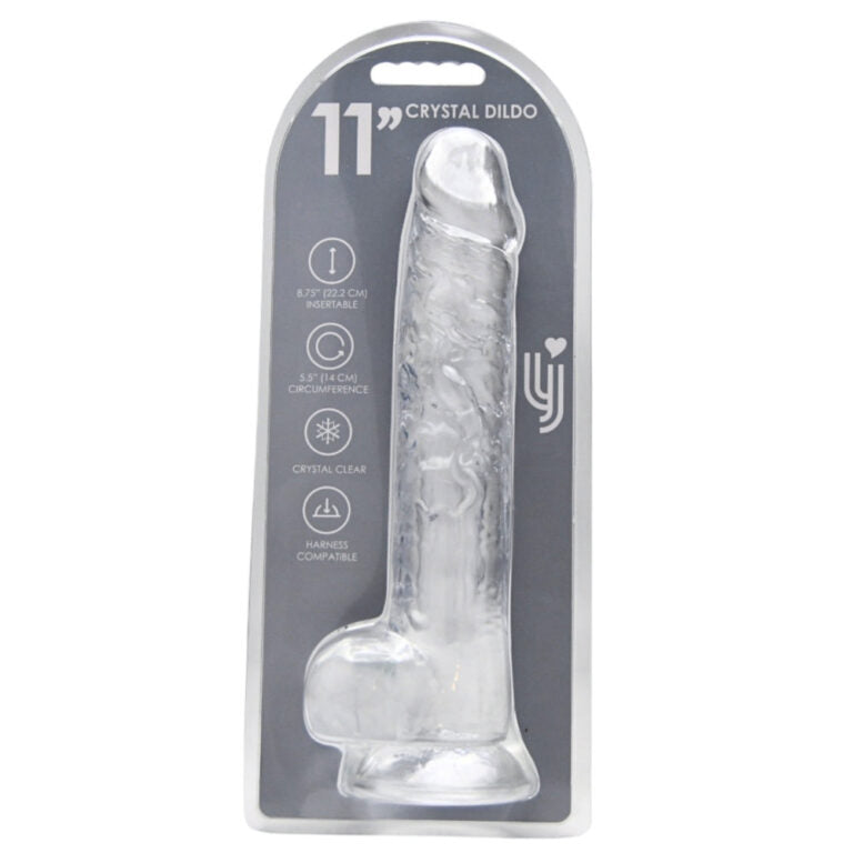 Loving Joy Crystal Clear Realistic Jelly Dong, highlighting its exquisite craftsmanship designed for a pleasurable experience with a clear jelly dong.