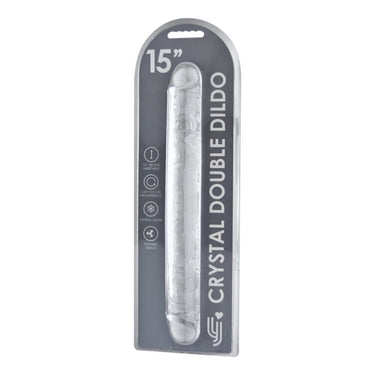 Elegant Loving Joy Double Ended Dildo showcasing its clear aesthetic, perfect for indulging in sensual desires and maximum pleasure.