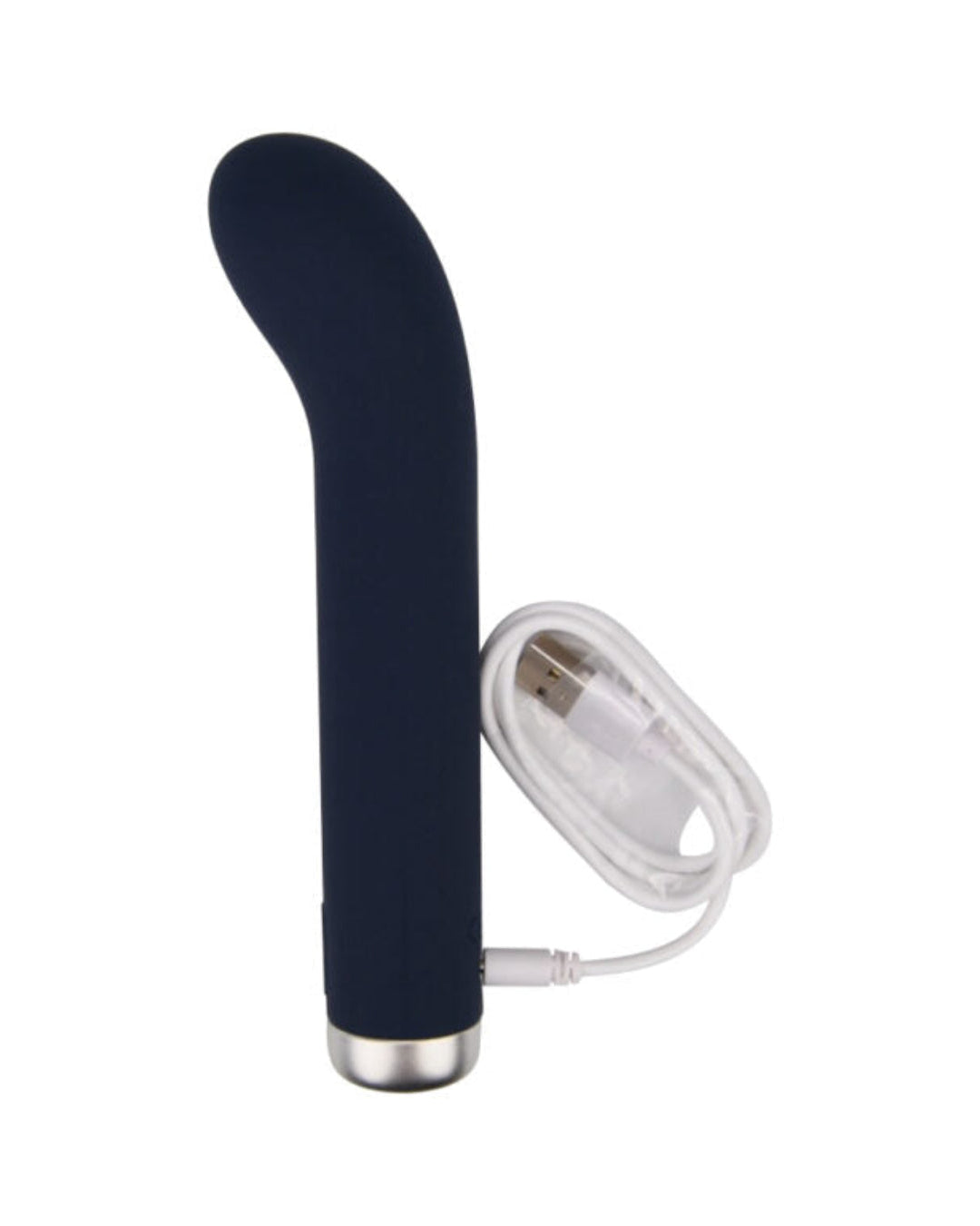 a black and silver device with a white cord