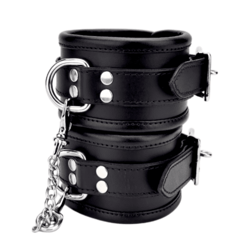BOUND Leather Ankle Restraints Cuffs Bound (1on1)