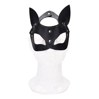 Thumbnail for Bound to Play Kitty Cat Face Mask - Adjustable Fit, PU Leather, Multiple Colors