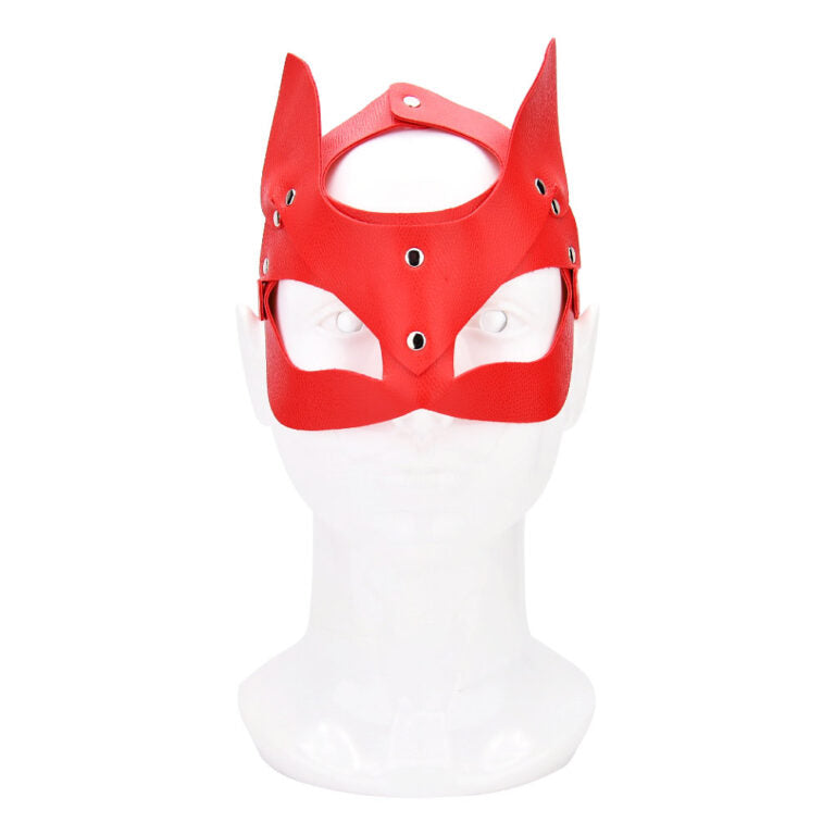 Bound to Play Kitty Cat Face Mask - Adjustable Fit, PU Leather, Multiple Colors