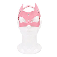 Thumbnail for Bound to Play Kitty Cat Face Mask - Adjustable Fit, PU Leather, Multiple Colors