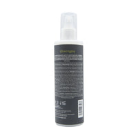 Back view of Loving Joy Silk Hybrid Lubricant 250ml spray bottle, featuring ingredient information and usage instructions in an elegant presentation.