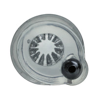 Close-up of the Rev-Sleeves Vibrating Male Masturbator showcasing the removable bullet and 10-speed settings for versatile pleasure.