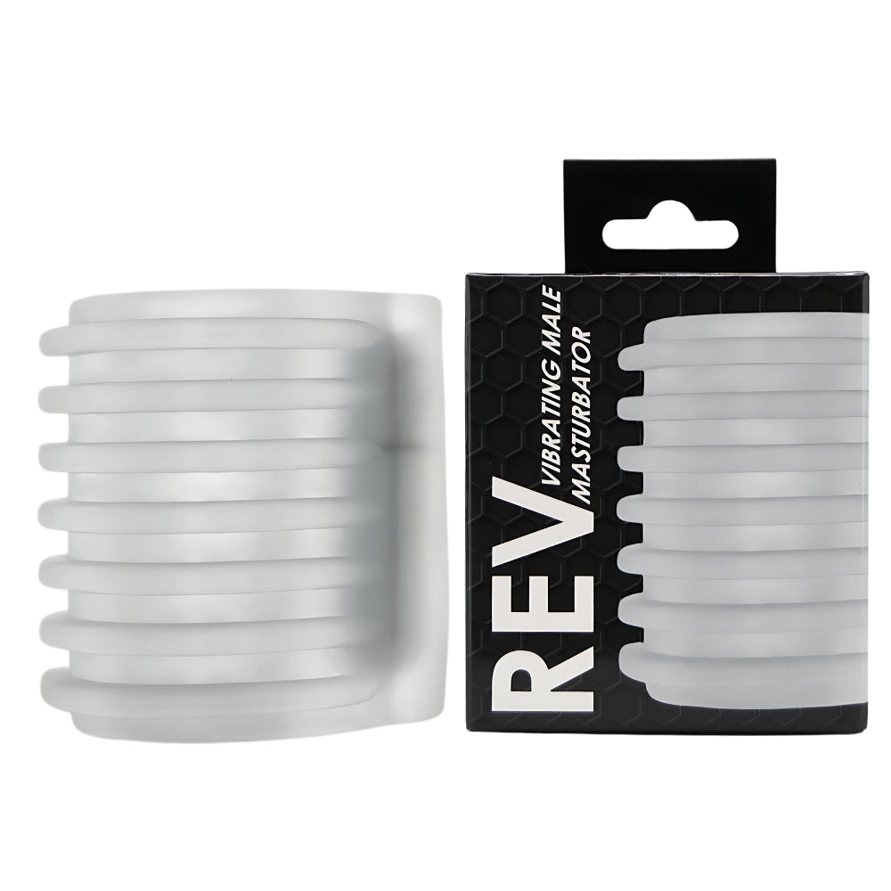 Luxurious Rev-Sleeves Vibrating Male Masturbator featuring a textured sleeve and powerful bullet vibrator for an elevated experience.
