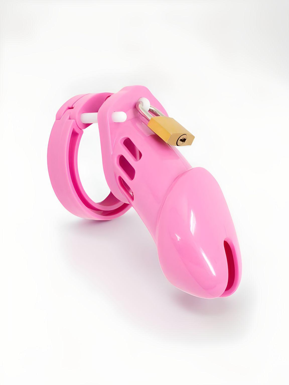 The Scandals Clear Black Pink and Blue Cock Cage