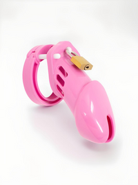 The Scandals Clear Black Pink and Blue Cock Cage