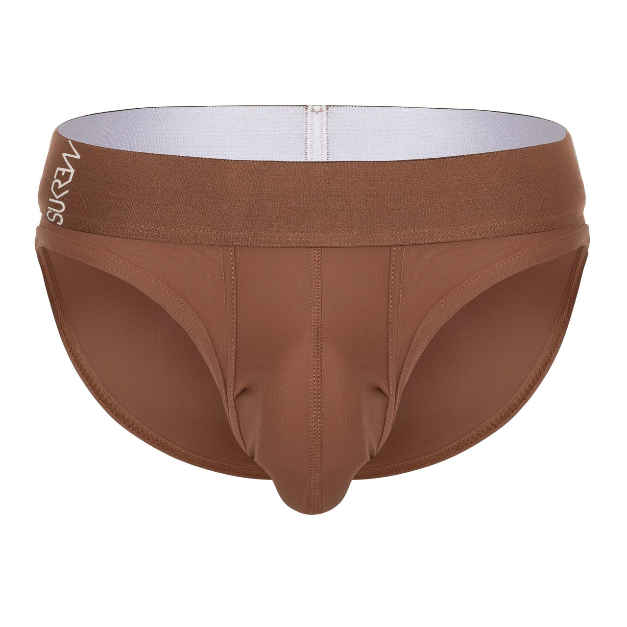 Elegant Classic Brief - Espresso for men, designed with a large contoured pouch for maximum comfort, showcasing premium silky polyamide fabric.