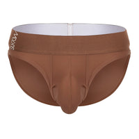 Elegant Classic Brief - Espresso for men, designed with a large contoured pouch for maximum comfort, showcasing premium silky polyamide fabric.