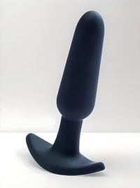 Elegant display of the VēDO Bump Rechargeable Anal Vibe showcasing its sleek design and velvety smooth silicone surface.