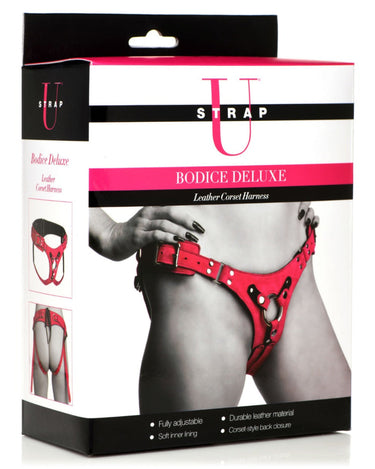 a box with a red strap on it