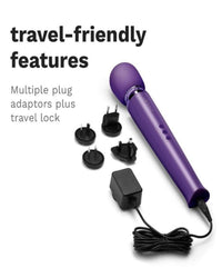 Le Wand Rechargeable Vibrating Massager With 10 Speeds, 20 Patterns, Silicone Head & Travel Case
