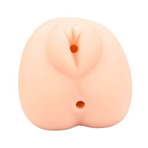 Close-up of the Loving Joy Realistic Vagina and Ass Male Masturbator showcasing its lifelike texture - perfect vagina and ass stroker for indulgent enjoyment.