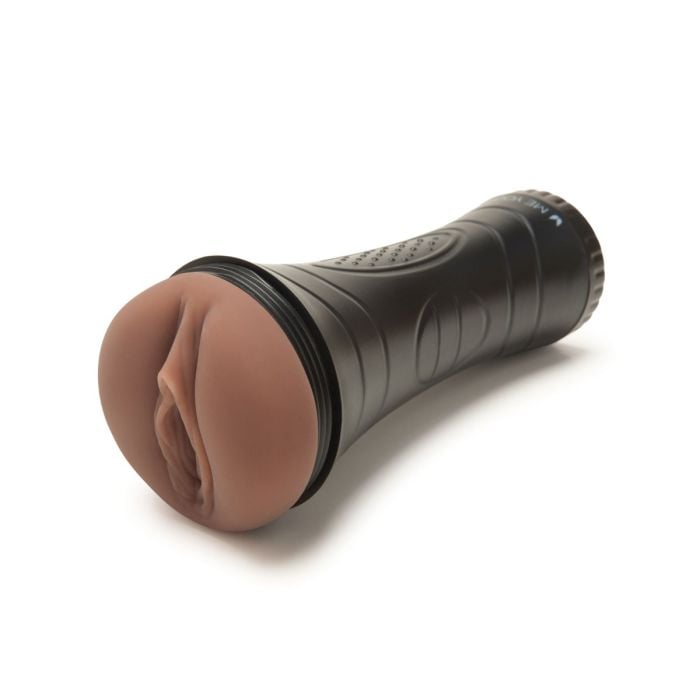 Stylised image of the Me You Us Vagina Stroker highlighting its smooth TPE surface and textured inner canal.