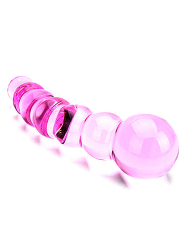 Spectrum Ribbed Glass Dildo – Hypoallergenic, Hygienic, 17cm Total Length for Anal and Vaginal Use