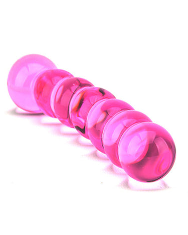 Spectrum Ribbed Glass Dildo – Hypoallergenic, Hygienic, 17cm Total Length for Anal and Vaginal Use