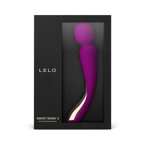 LELO Smart Wand 2 Medium Deep Rose - stylish and powerful massager with whisper-quiet operation, perfect for personal or shared pleasure.
