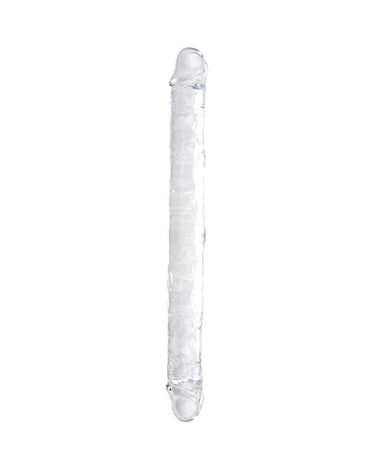 Loving Joy 18 Inch Double Ended Dildo - Clear, Flexible Design for Maximum Pleasure and Exploration