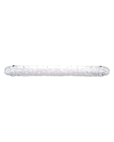 Loving Joy 18 Inch Double Ended Dildo - Clear, Flexible Design for Maximum Pleasure and Exploration