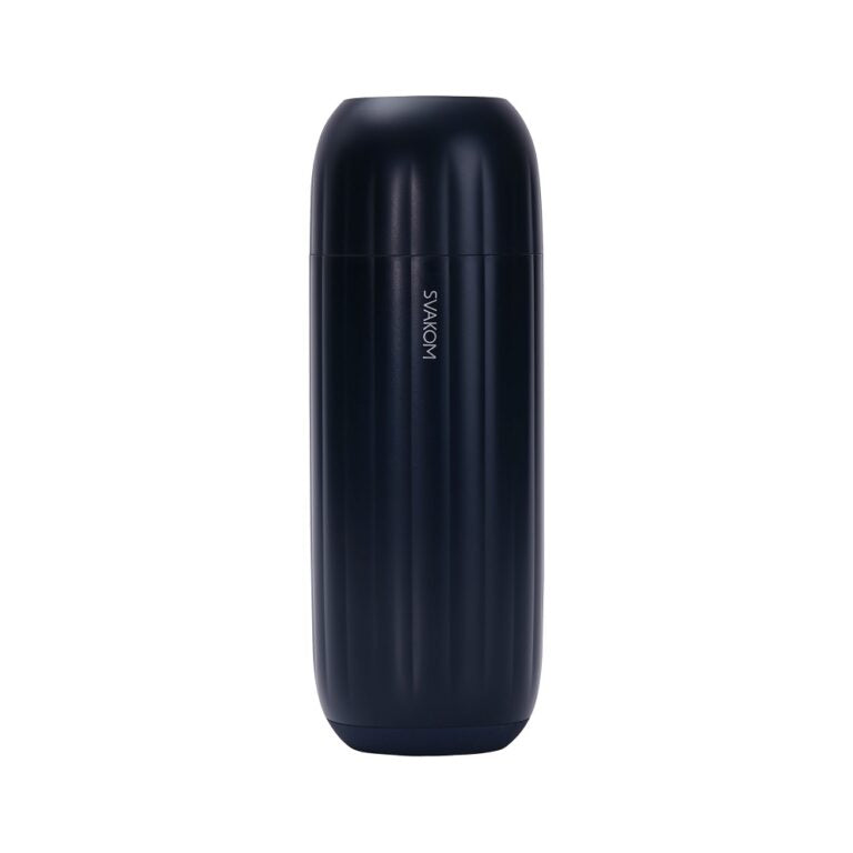 a black metal container with a white background